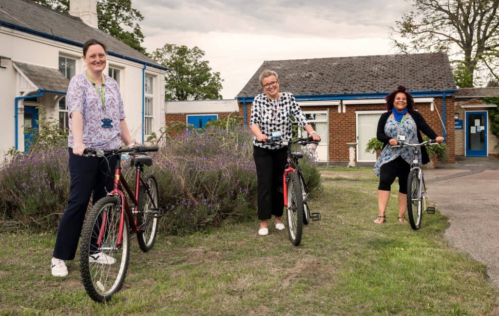 Biggleswade NHS key workers and their renovated bikes