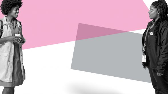 GTR staff and customer