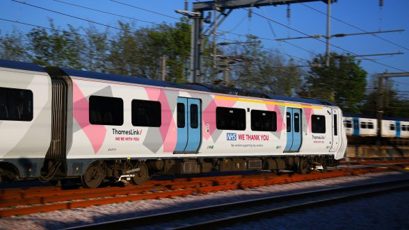 Specially key worker branded Thameslink train