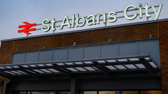 St Albans city station sign