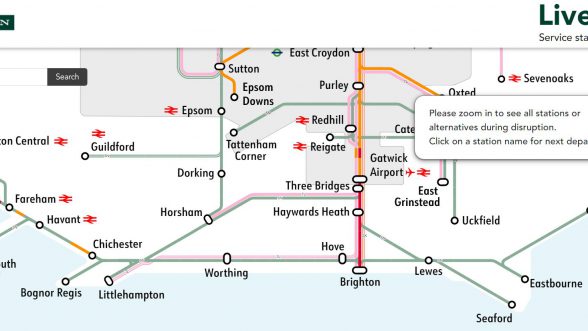 Live map on Southern's website