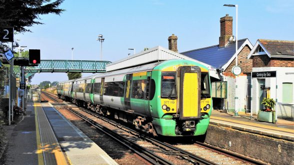 Southern train at train station