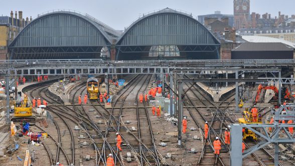 Engineering works at kings Cross